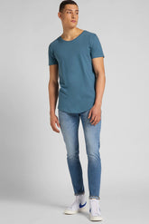 MĘSKI T-SHIRT LEE ELONGATED TEE TEAL L62JEPQO 112114662